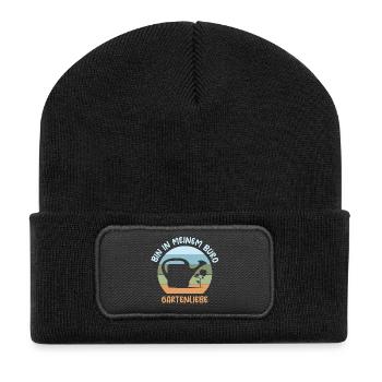 Garden Love My Office Funny Sayings Gardener - Recycled Patch Beanie - black - Front
