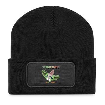 sphinx cat alien mask - Recycled Patch Beanie - black - Front