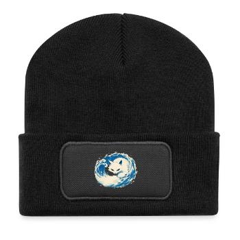 Polarfuchs - Recycelte Patch Beanie - Schwarz - Vorne