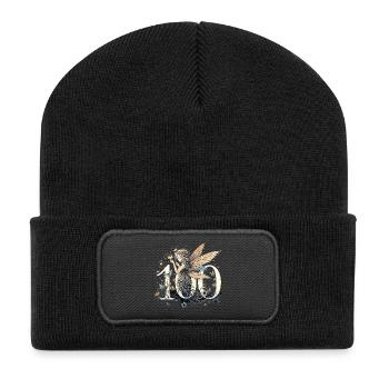 100 Jahre Fee Elfe süß Geburtstag Geschenk - Recycelte Patch Beanie - Schwarz - Vorne