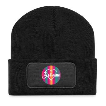 MOTHER'S DAY. HAPPY MOTHER'S DAY. MOM - Recycled Patch Beanie - black - Front