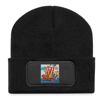 Ground Floor Noah's Ark I Animals I Nature - Recycled Patch Beanie - black - Front