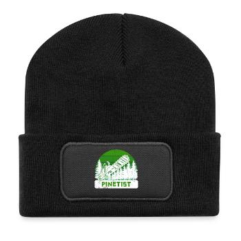 Forester, Forest, Tree, Chainsaw, Woodwork, Lumberjack - Recycled Patch Beanie - black - Front