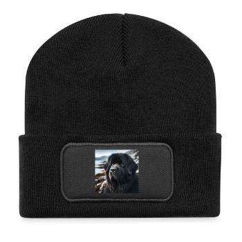 Kindness Made a Dog: The Newfoundland - Recycled Patch Beanie - black - Front