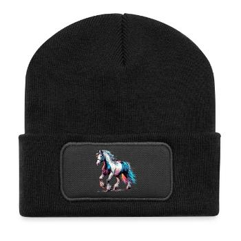 Horse - Recycled Patch Beanie - black - Front