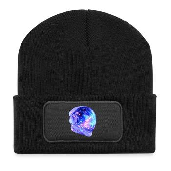 Astronauten-Helm - Recycelte Patch Beanie - Schwarz - Vorne