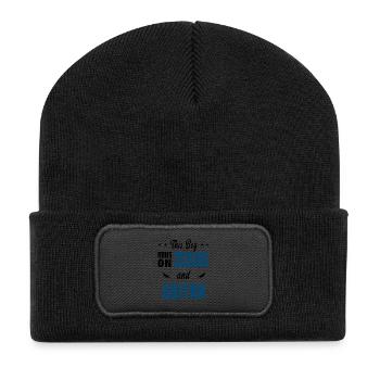 Ce garçon joue de Jésus et de la guitare - Beanie recyclé à patch - noir - Devant