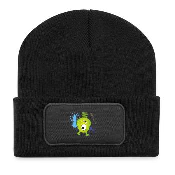 Funny monster green - to personalize yourself - Recycled Patch Beanie - black - Front