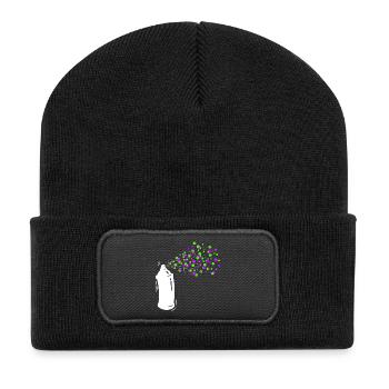 Graffiti Sprayer Spray Can Art Street Art - Recycled Patch Beanie - black - Front