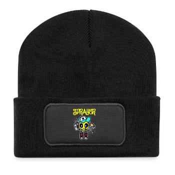Spray Can Street Art Graffiti Sprayer Illustration - Recycled Patch Beanie - black - Front
