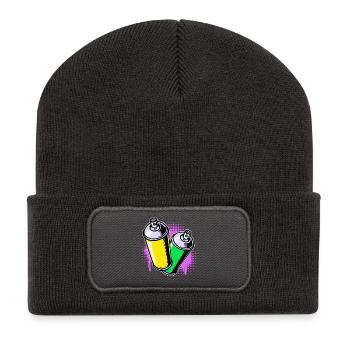 Sprayer Spray Can Street Art Graffiti Art - Recycled Patch Beanie - dark grey - Front