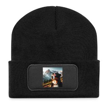 Berner Sennenhund - Recycelte Patch Beanie - Schwarz - Vorne