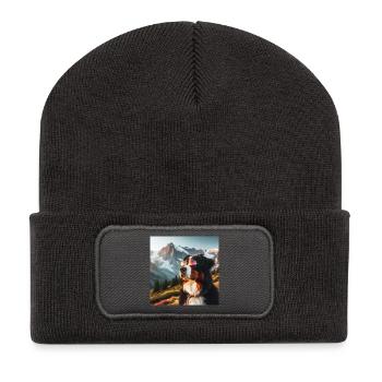 Berner Sennenhund - Recycelte Patch Beanie - Dunkelgrau - Vorne