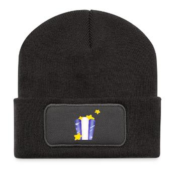 Sachet étoilé ! - Beanie recyclé à patch - charbon - Devant