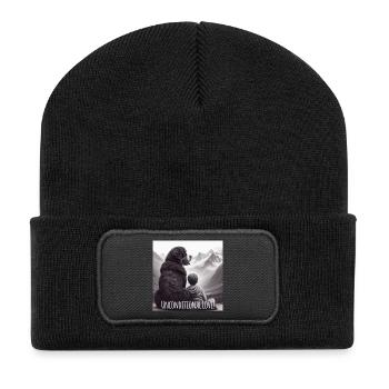 Bernese mountain dog - Recycled Patch Beanie - black - Front