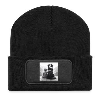 Berner Sennenhund - Recycelte Patch Beanie - Schwarz - Vorne