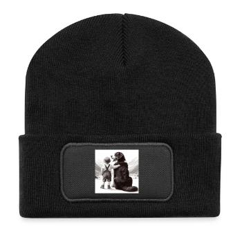 Berner Sennenhund - Recycelte Patch Beanie - Schwarz - Vorne