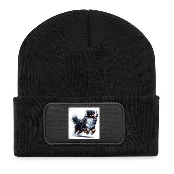 Bernese mountain dog - Recycled Patch Beanie - black - Front