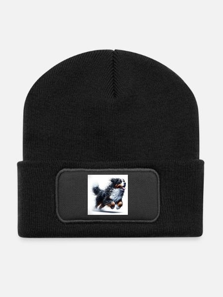 Bouvier bernois - Beanie recyclé à patch - noir
