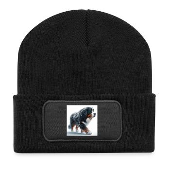Berner Sennenhund - Recycelte Patch Beanie - Schwarz - Vorne