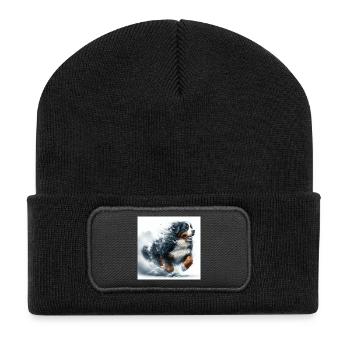 Bernese mountain dog - Recycled Patch Beanie - black - Front
