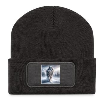 Schlittenhund - Recycelte Patch Beanie - Dunkelgrau - Vorne