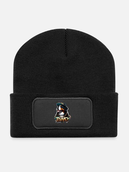 Berner Sennenhund - Recycelte Patch Beanie - Schwarz
