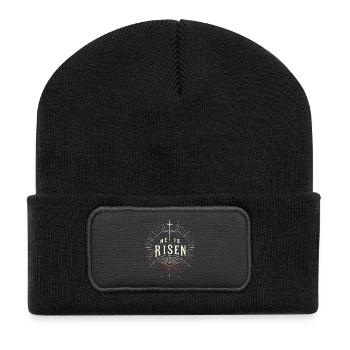Il est ressuscité - Beanie recyclé à patch - noir - Devant