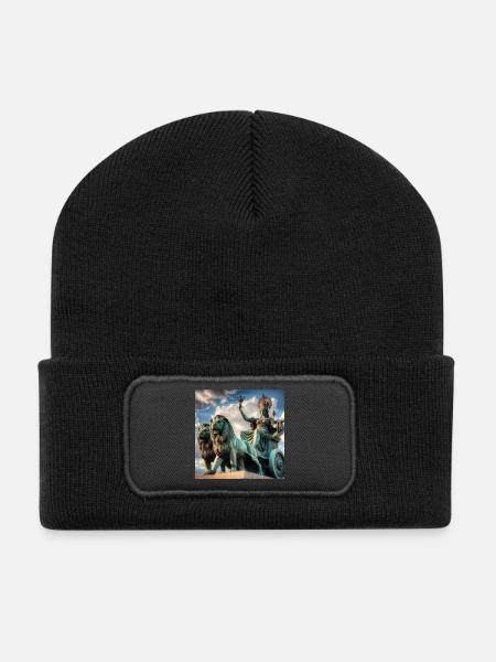 Göttin Kybele - Recycelte Patch Beanie - Schwarz