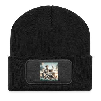 Poseidon - Recycelte Patch Beanie - Schwarz - Vorne