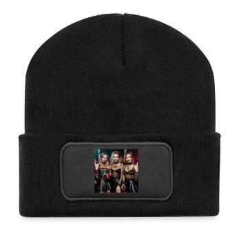 Metall - Recycelte Patch Beanie - Schwarz - Vorne