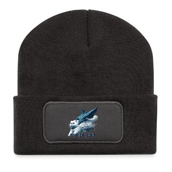 Super Katze Perser weiß Perserkatze Geschenk - Recycelte Patch Beanie - Dunkelgrau - Vorne