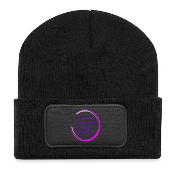 Ich hasse niemanden - Recycelte Patch Beanie - Schwarz - Vorne