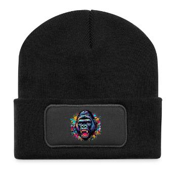 Gorille - Beanie recyclé à patch - noir - Devant