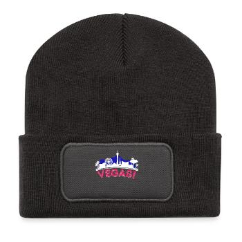 Poker Casino Royal Flush Card Game Vegas Gambling - Recycled Patch Beanie - dark grey - Front