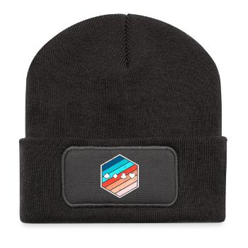 Jeux de cartes Jeux d’argent Roulette Poker Jeux d’argent - Beanie recyclé à patch - charbon - Devant