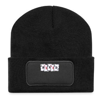Poker Casino Jeu de cartes Jeux d’argent Poker Loterie - Beanie recyclé à patch - noir - Devant