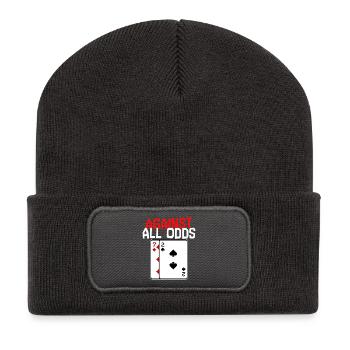 Poker Gambling Statement Casino Card Game Poker - Beanie recyclé à patch - charbon - Devant
