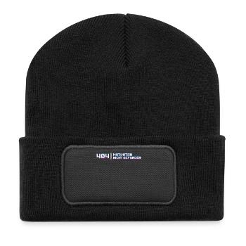 Developer Statement Coden Skripting Debug - Recycelte Patch Beanie - Schwarz - Vorne