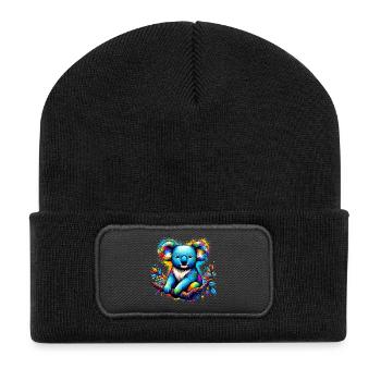 Koala - Beanie recyclé à patch - noir - Devant