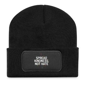 Mois de la fierté LGBT - Répandez la gentillesse et non la haine - Beanie recyclé à patch - noir - Devant