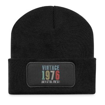 Millésime 1976 - Beanie recyclé à patch - noir - Devant