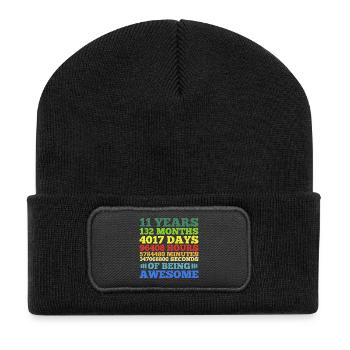 11 Years Of Being Awesome - Recycled Patch Beanie - black - Front