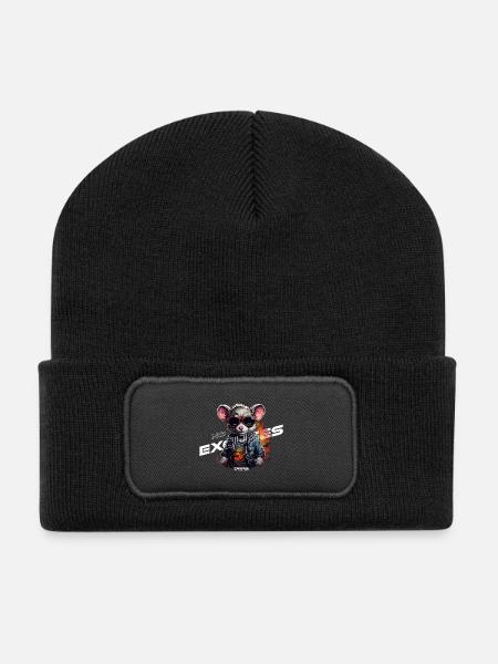 No Excuses - Recycelte Patch Beanie - Schwarz