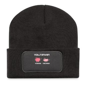 Refueling Statement Gasoline Diesel Energy Pump - Recycled Patch Beanie - dark grey - Front