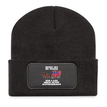 Gasoline Diesel Statement Refueling Energy Storage - Recycled Patch Beanie - dark grey - Front