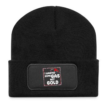 Gas Station Gasoline Refueling Diesel Statement Electricity - Recycled Patch Beanie - black - Front