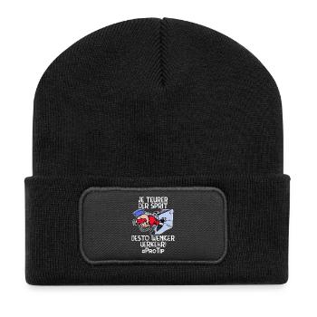 Refueling Gasoline Diesel Statement Fuel Pump Electricity - Recycled Patch Beanie - black - Front