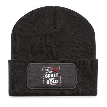 Gasoline Diesel Fuel Pump Refueling Gas Station Energy - Recycled Patch Beanie - dark grey - Front