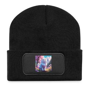 Kittens in the mountains - Recycled Patch Beanie - black - Front